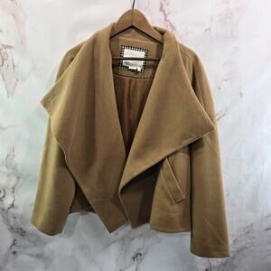 Anthropologie Coat Womens Medium Camel Brown Tan Pea Sascha Coatigan